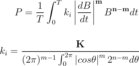 Generalized Steinmetz equation