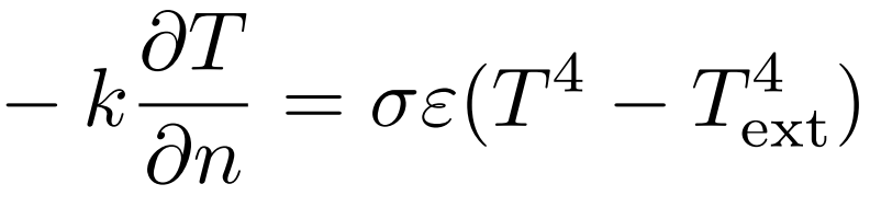 Radiation model used in TRAFOLO