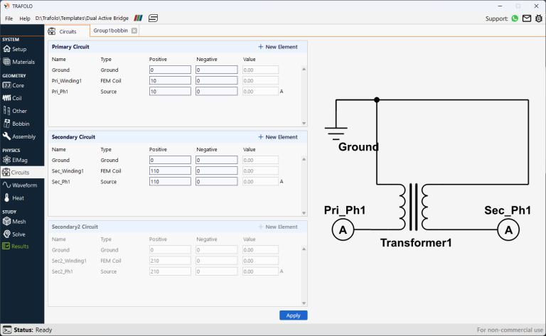 Dual Active Bridge Transformer – TRAFOLO simulation software