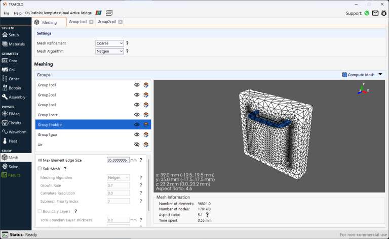 Dual Active Bridge Transformer – TRAFOLO simulation software