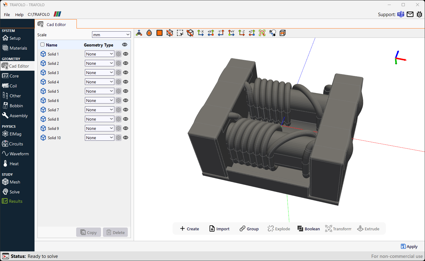 Imported Inductor Geometry